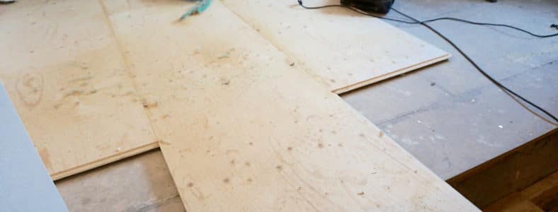 Hush t & g floorboards being laid at Moregoeous Mansions
