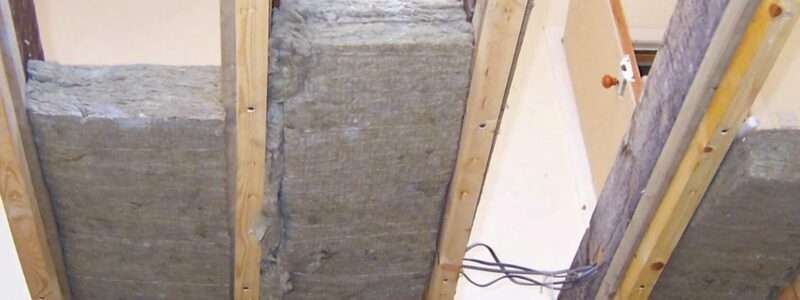 Acoustic Mineral wool inside joists